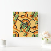 アールデコデザイン#7アットエムポロモファ スクエア壁時計 (ホーム)