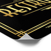 アールデコトイレ標識プリント ポスター (角)