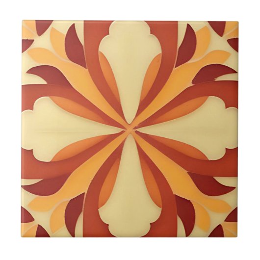 アールデコトスカーナフローラタイル タイル (正面)