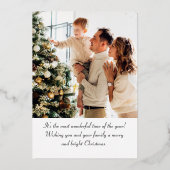 アールデコトナカイのフォトブラック金ゴールド 箔シーズンカード (裏面)