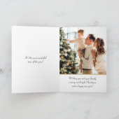 アールデコトナカイ写真深いグリーン金ゴールド シーズンカード (内部)