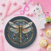 アールデコトンフライパールエメラルズ金ゴールド ペーパープレート (パーティー)