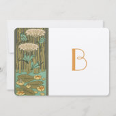 アールデコトンフライリリパッドフェアリータ結婚ーレ 招待状 (裏面)