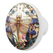 アールデコトンボ真珠の宝石エレガント花 セラミックノブ (右)