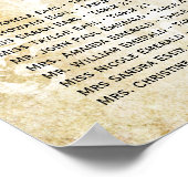 アールデコトンボ結婚イ写真の座席表 ポスター (角)