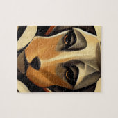 アールデコドッグ顔 ジグソーパズル (横)