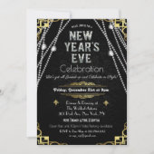 アールデコニューイヤーイブ招待状 招待状 (正面)