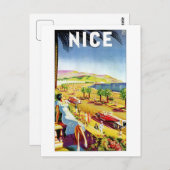 アールデコニースフランスのリビエラ ポストカード (正面/裏面)