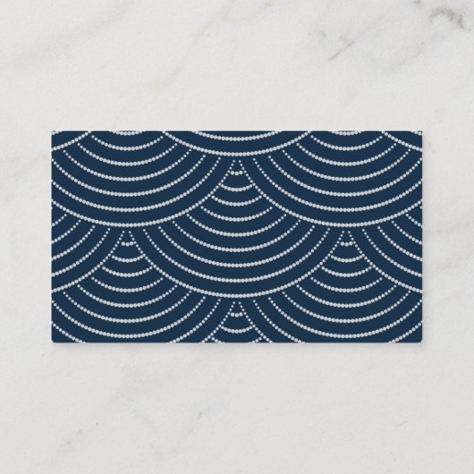 アールデコネイビーストリングライトウェブサイトエンクロージャカード エンクロージャーカード (裏面)