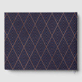 アールデコネイビー金ゴールドカスタムウェディング ゲストブック (裏面)