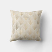 アールデコネットアイボリーベージュクリーミーセピア金ゴールド線形 クッション (裏面)