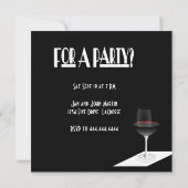 アールデコノワール・シック・カクテルパーティー 招待状 (裏面)