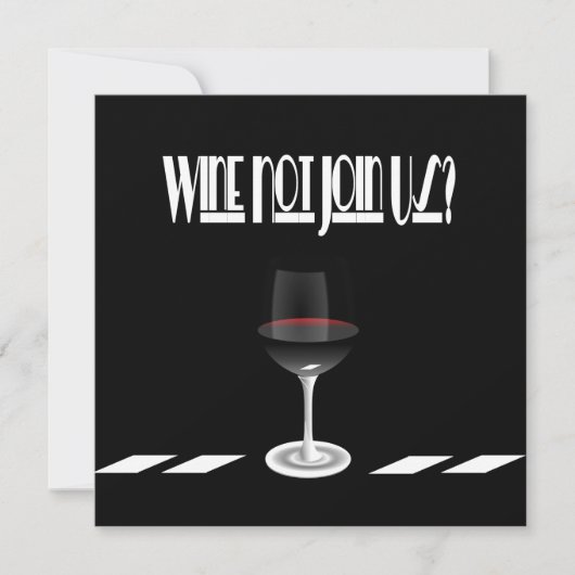 アールデコノワール・シック・カクテルパーティー 招待状 (正面)