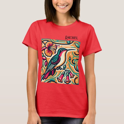 アールデコハチドリ 女性用 Tシャツ (正面)