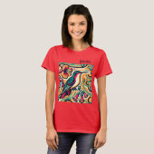 アールデコハチドリ 女性用 Tシャツ (正面フル)