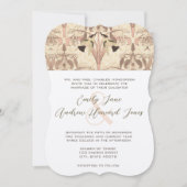 アールデコハミングバーズピーシーバラクオーツ結婚ズ 招待状 (正面)