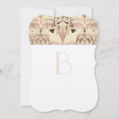 アールデコハミングバーズピーシーバラクオーツ結婚ズ 招待状 (裏面)