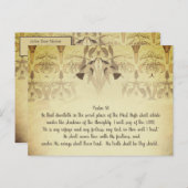 アールデコハミングバード彼は私の避難所Psalm 91 ポストカード (正面/裏面)