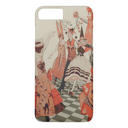 アールデコハローウィンパーティブラックキャットカボチャ Case-Mate iPhoneケース (裏面)