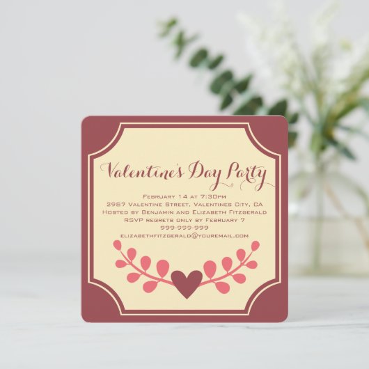 アールデコハートの隆盛バレンタインパーティー 招待状 (スタンド正面)