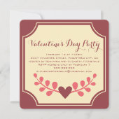 アールデコハートの隆盛バレンタインパーティー 招待状 (正面)