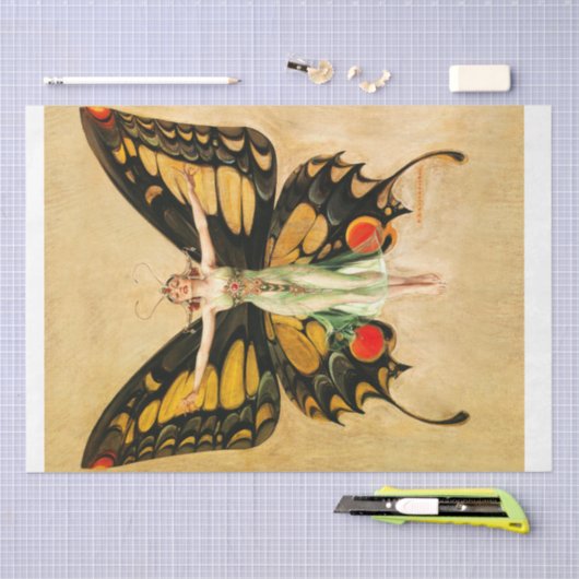 アールデコバタフライフェアリーFXライエンデッカーデクページ 薄葉紙 (クラフト)