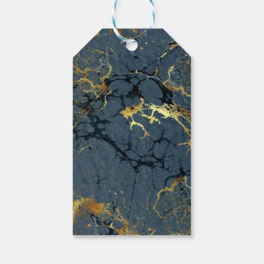 アールデコバタフライブルー金ゴールド「ありがとう」 ギフトタグ (裏面)