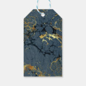 アールデコバタフライブルー金ゴールド「ありがとう」 ギフトタグ (裏面)