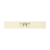 アールデコバタフライモノグラムゴールデン結婚ズ 招待状ベリーバンド (フラット)