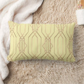 アールデコバタークリーム&金ゴールドランバーピロー ランバークッション (ブランケット)