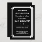 アールデコバチェロレッテ招待状 招待状 (正面/裏面)