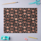 アールデコバラ金ゴールドシェルの黒いデコページ 薄葉紙 (クラフト)