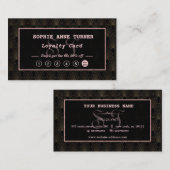 アールデコバラ金ゴールドモノグラムメイクアップアーティスト ロイヤリティカード (正面/裏面)