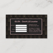 アールデコバラ金ゴールドモノグラムメイクアップアーティスト ロイヤリティカード (裏面)