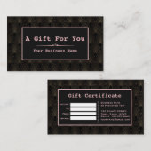 アールデコバラ金ゴールドモノグラムメイクアップアーティスト ロイヤリティカード (正面/裏面)