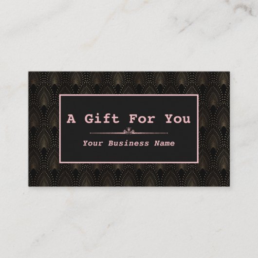 アールデコバラ金ゴールドモノグラムメイクアップアーティスト ロイヤリティカード (正面)