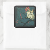 アールデコバレリーナ木イラストレーションキオストリ スクエアシール (バッグ)