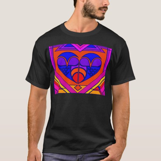 アールデコバレンタインハート Tシャツ (正面)