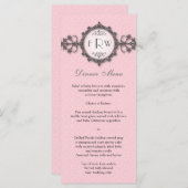 アールデコバンドピンク結婚のメニュー メニュー (正面/裏面)