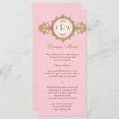 アールデコバンドピンク金ゴールド結婚のメニュー メニュー (正面/裏面)