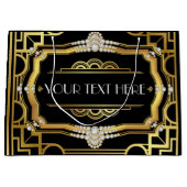 アールデコバースデーパーティーすべての行事 ラージペーパーバッグ (正面)