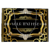 アールデコバースデーパーティーすべての行事 ラージペーパーバッグ (裏面)