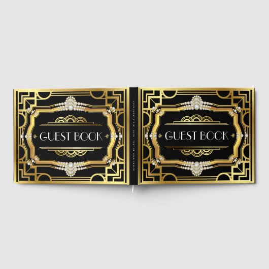 アールデコバースデーパ結婚ーティズゲストブック ゲストブック (全面)