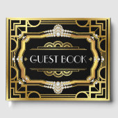 アールデコバースデーパ結婚ーティズゲストブック ゲストブック (正面)