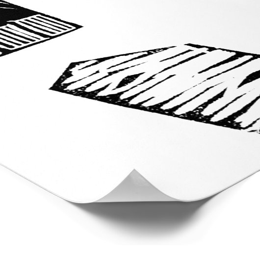 アールデコパウウィーバードアニマルワイルドライフイラストレーション ポスター (角)