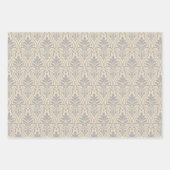 アールデコパタースペインのン01 – グレーがオフ – 白 ラッピングペーパーシート (正面2)