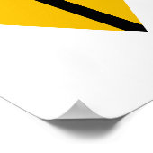 アールデコパターンの黄色とライムポスター ポスター (角)