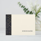 アールデコパターンひパーソナライズされたな形 招待状 (スタンド正面)