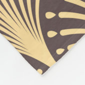 アールデコパターンシームレスな金色の背景。スキニー フリースブランケット (角)