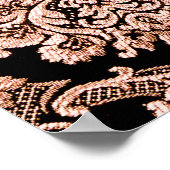 アールデコパターンシームレスな金色の背景。スキニー ポスター (角)